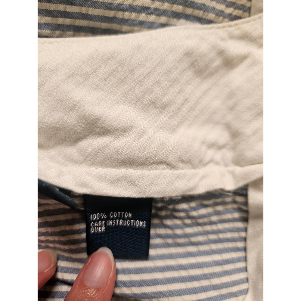 Polo Ralph Lauren Mens Blue White Seersucker Striped Cotton Pants 36/30 Preppy - Picture 10 of 13